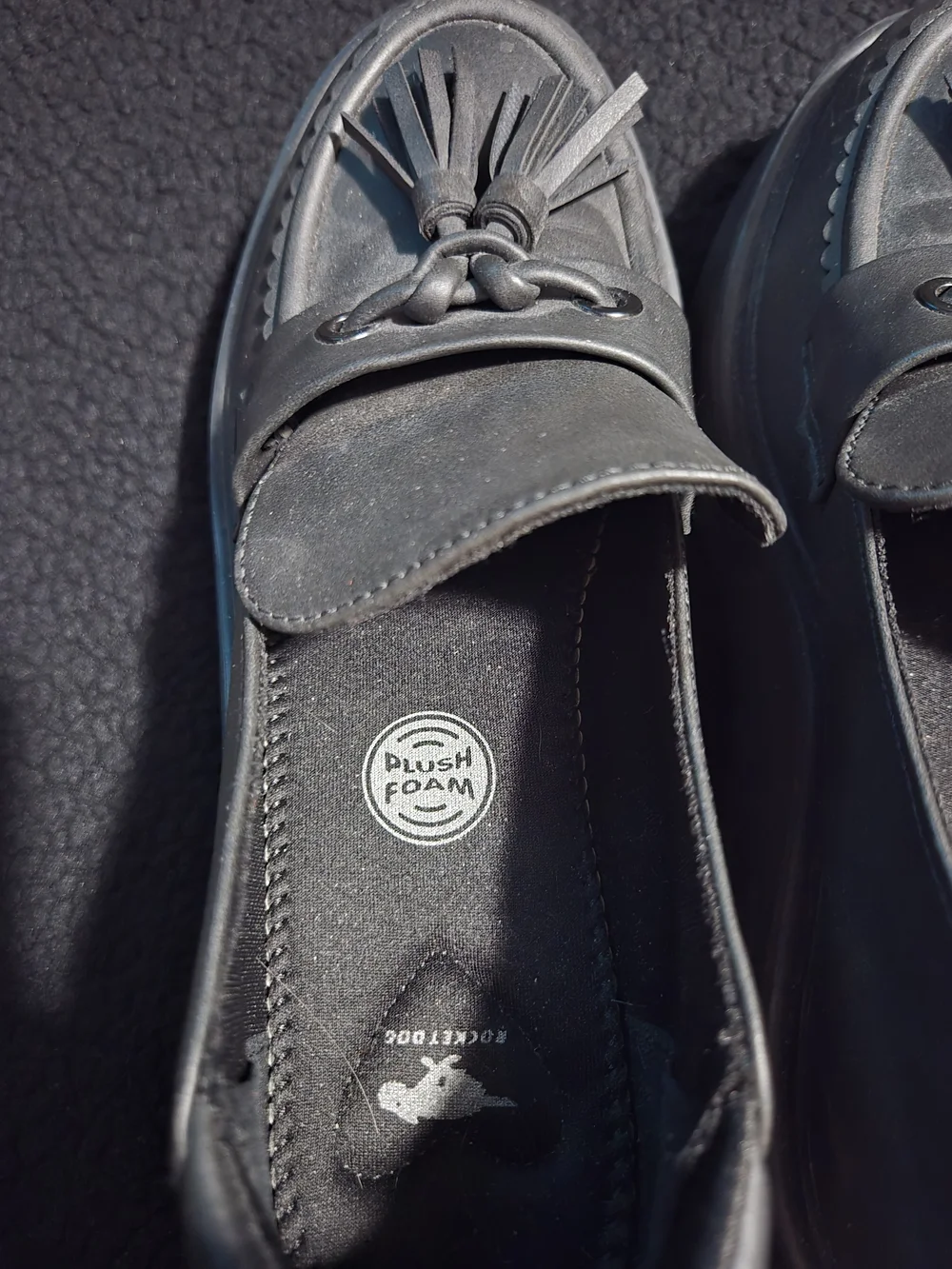 Rocket Dog Black Tassel Platform Loafers